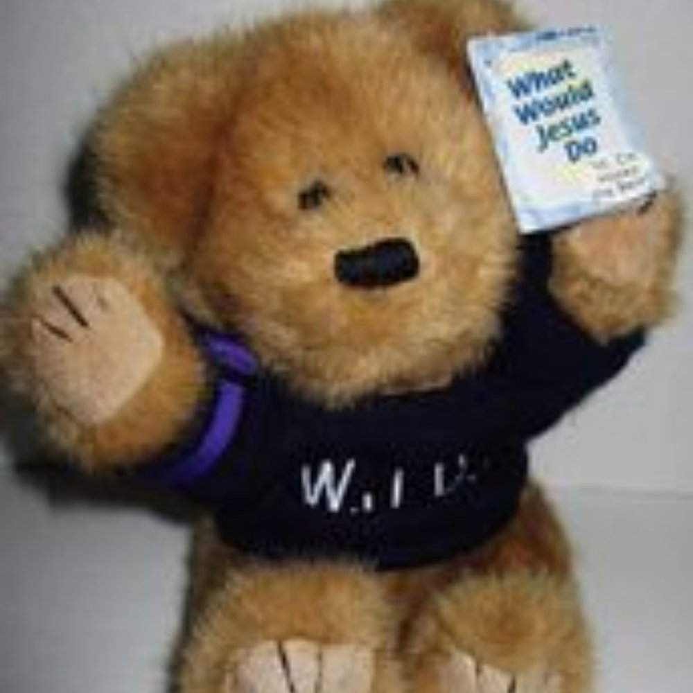 C.M.P. What Would Jesus Do Honey Bear Stuffed Plush Animal Toy